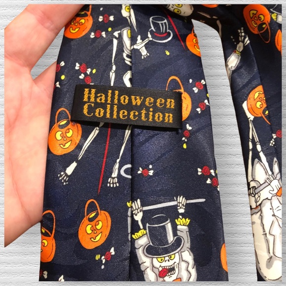 Halloween Dancing Skeleton Neck Tie - Picture 3 of 5